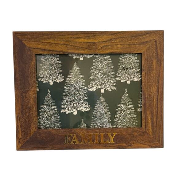 Threshold Brown Wooden “FAMILY” Photo Frame | Rustic Farmhouse 5x7 Frame - Picture 2 of 8